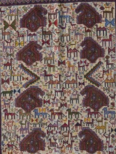 Kelim Sumak antikk ekstra fin 150 x 110 (Samleobjekt)