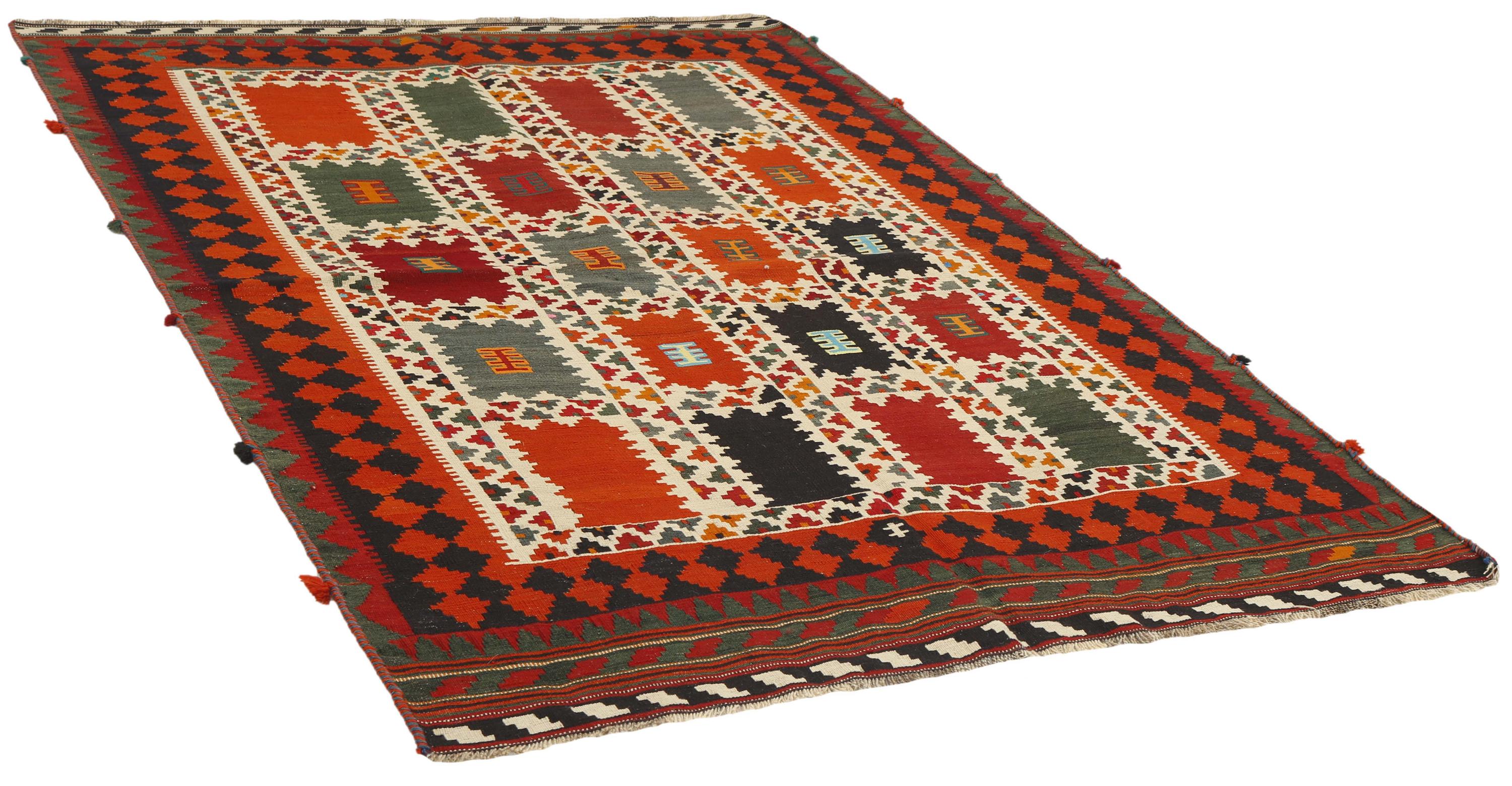 Ekte persisk Old kelim 198x147