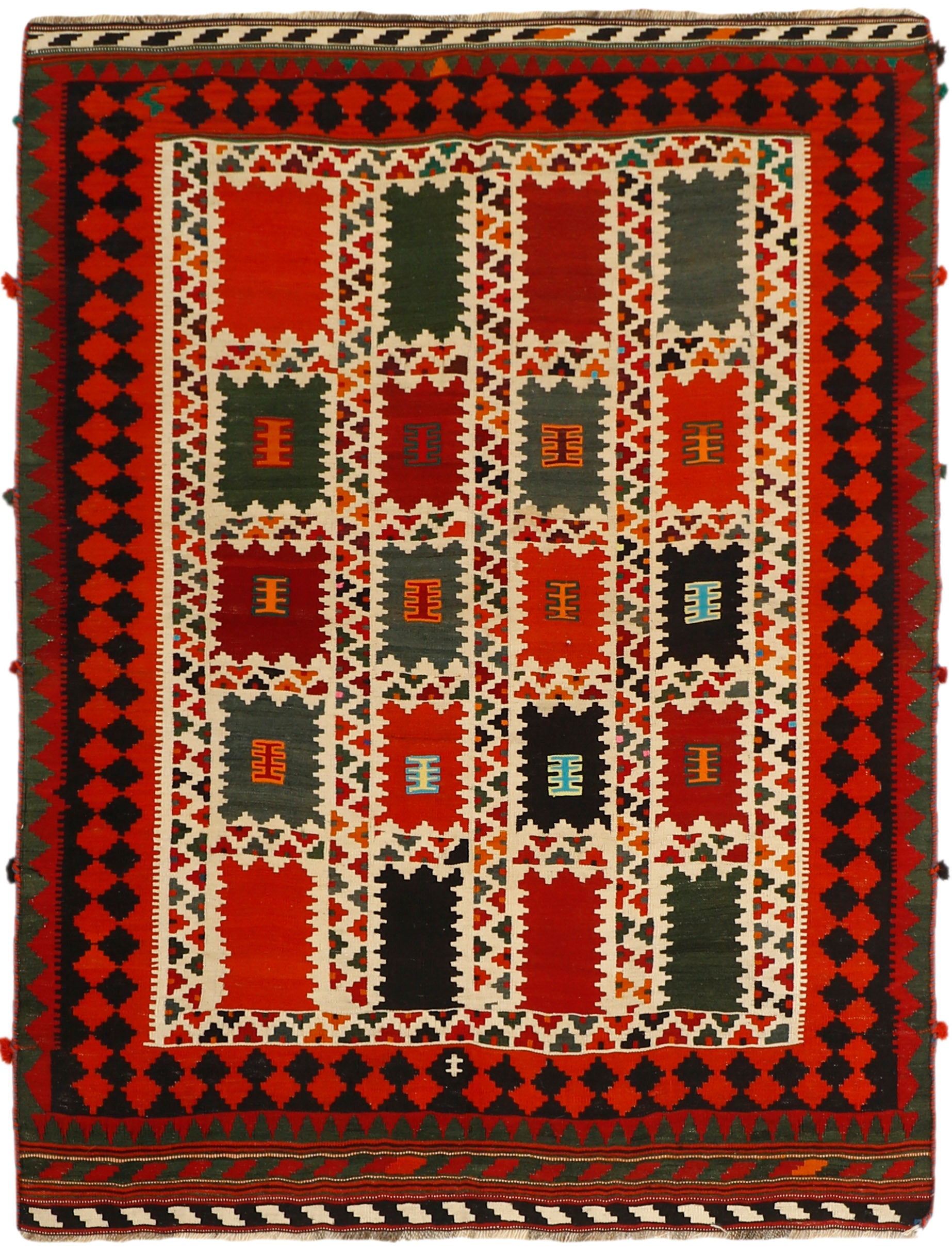 Ekte persisk Old kelim 198x147