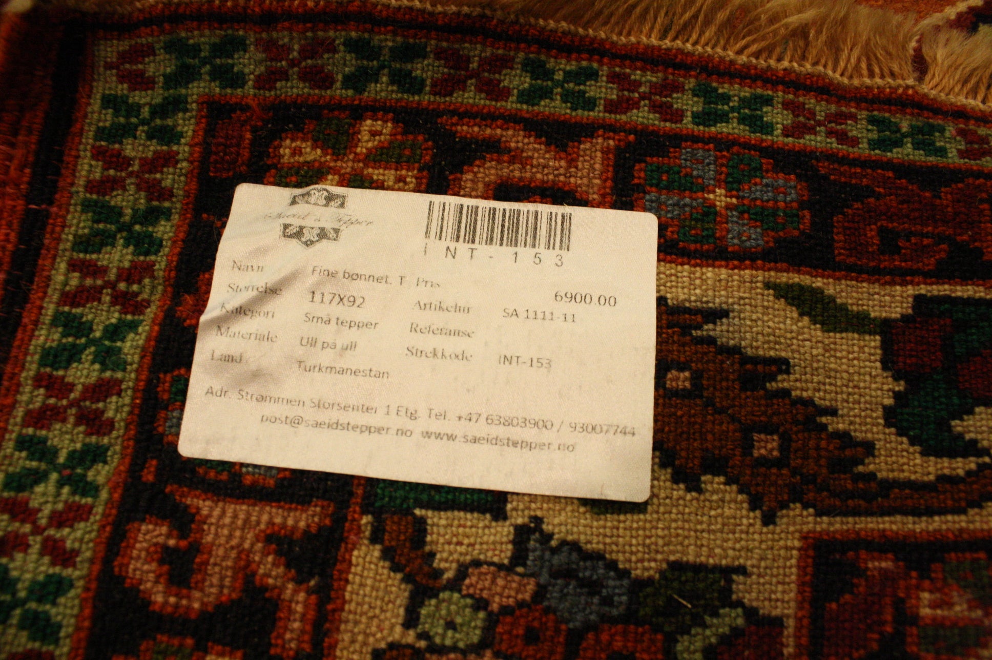 Fine figurativ bedeteppe 117x92