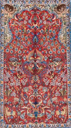 Isfahan med silke renning 165 x 110